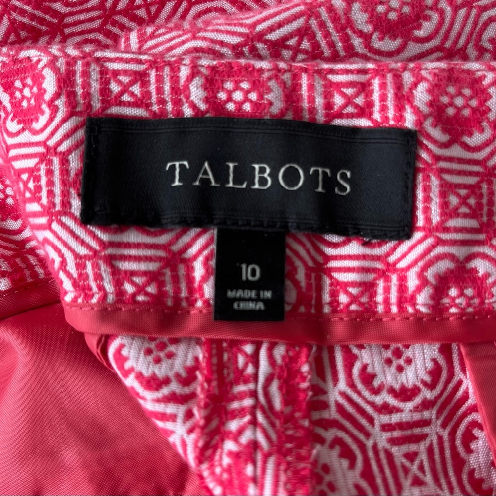 Talbots Pink Patterned Ankle Pants - Picture 2 of 10